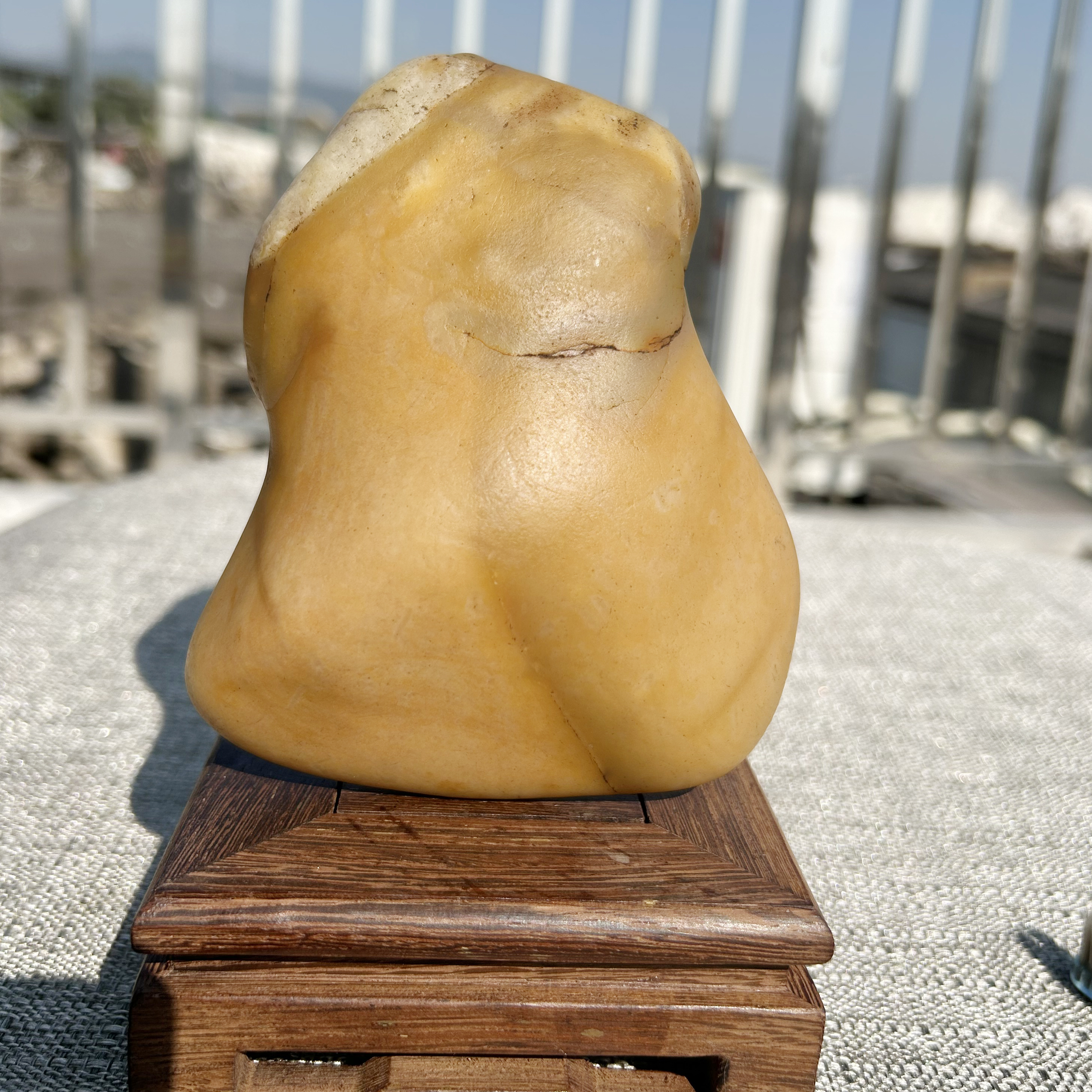 黄蜡石 观赏石 奇石 摆件 精品 人面石