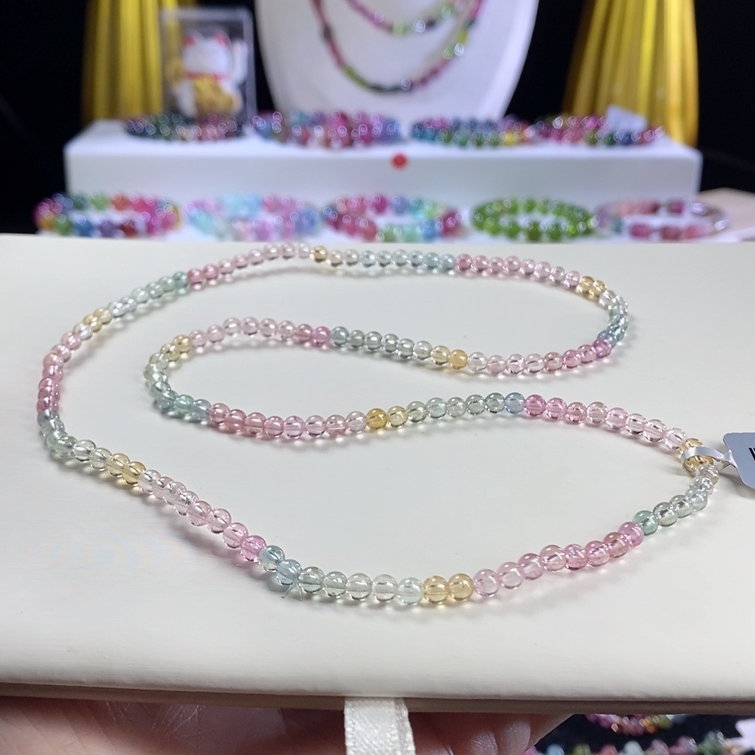 未镶嵌手链碧玺人鱼三圈