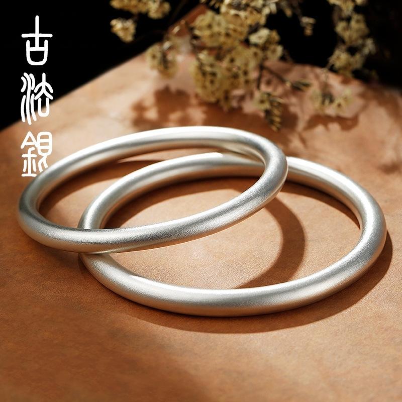 sz052-凤祥足银   古法手镯