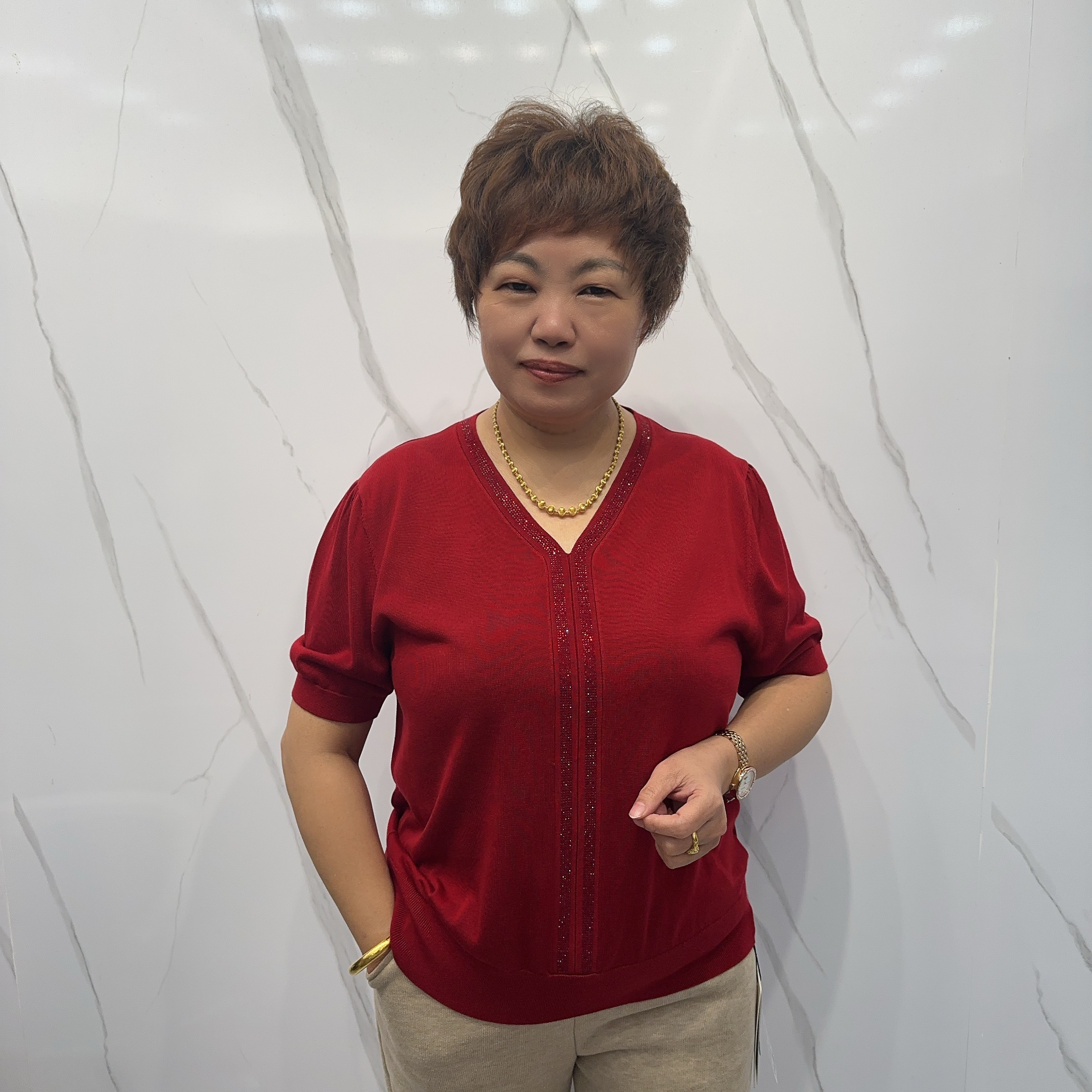 89813夏季新款时尚条纹高档天丝短袖上衣