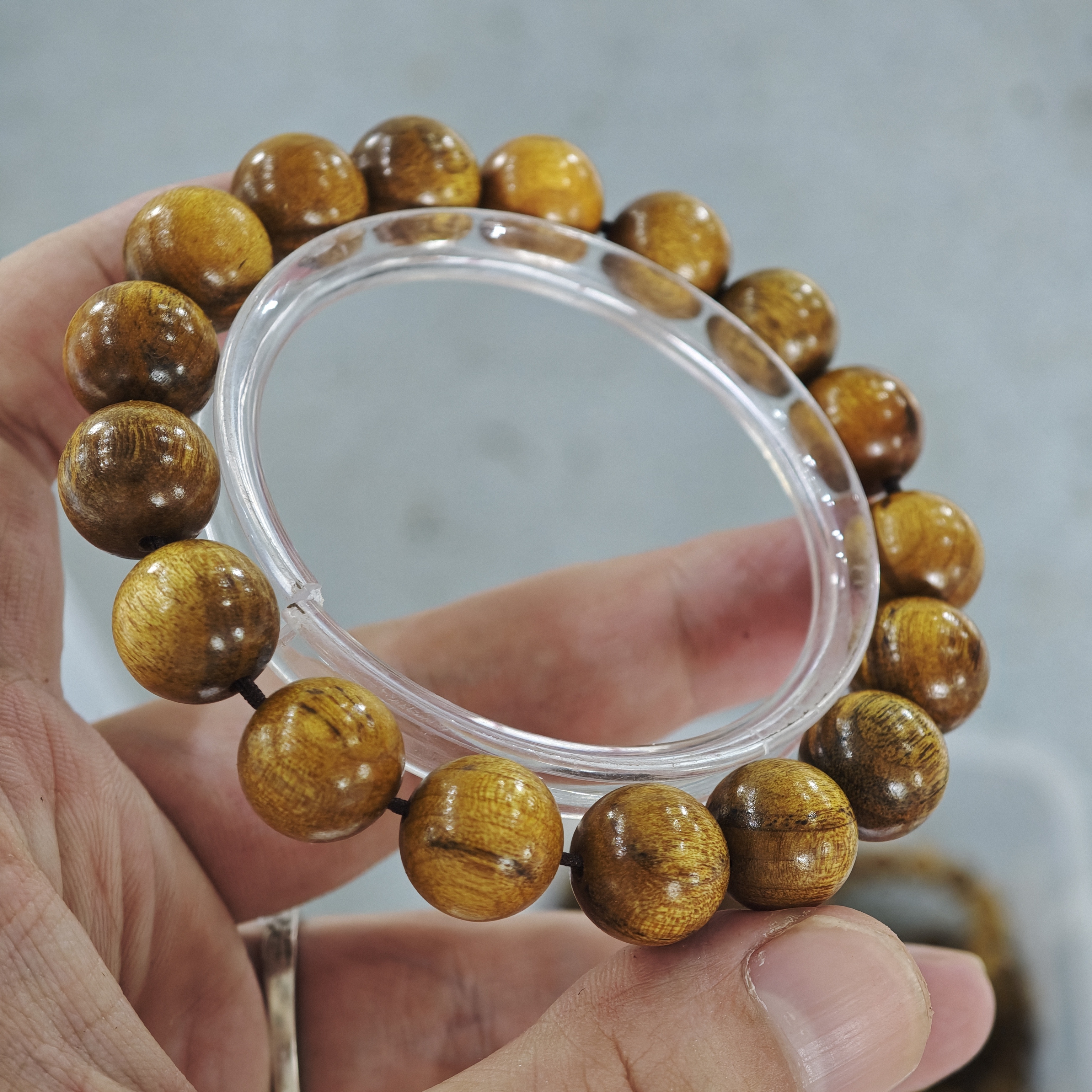 H205 金丝楠枯木老料圆珠1.2cm单圈手串（颜色多样性发其一）