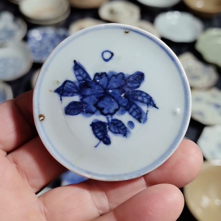瓷片青花影青杯垫标夲