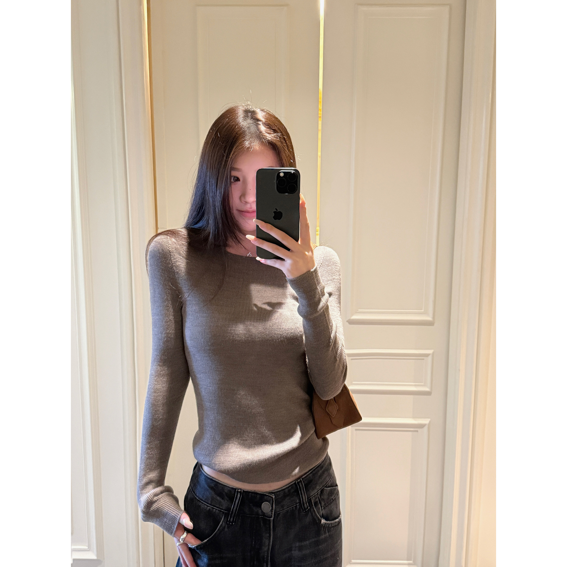 VUMP 淡颜天菜 绵羊毛新澳品牌岛精无缝一体工艺精致针织衫打底衫