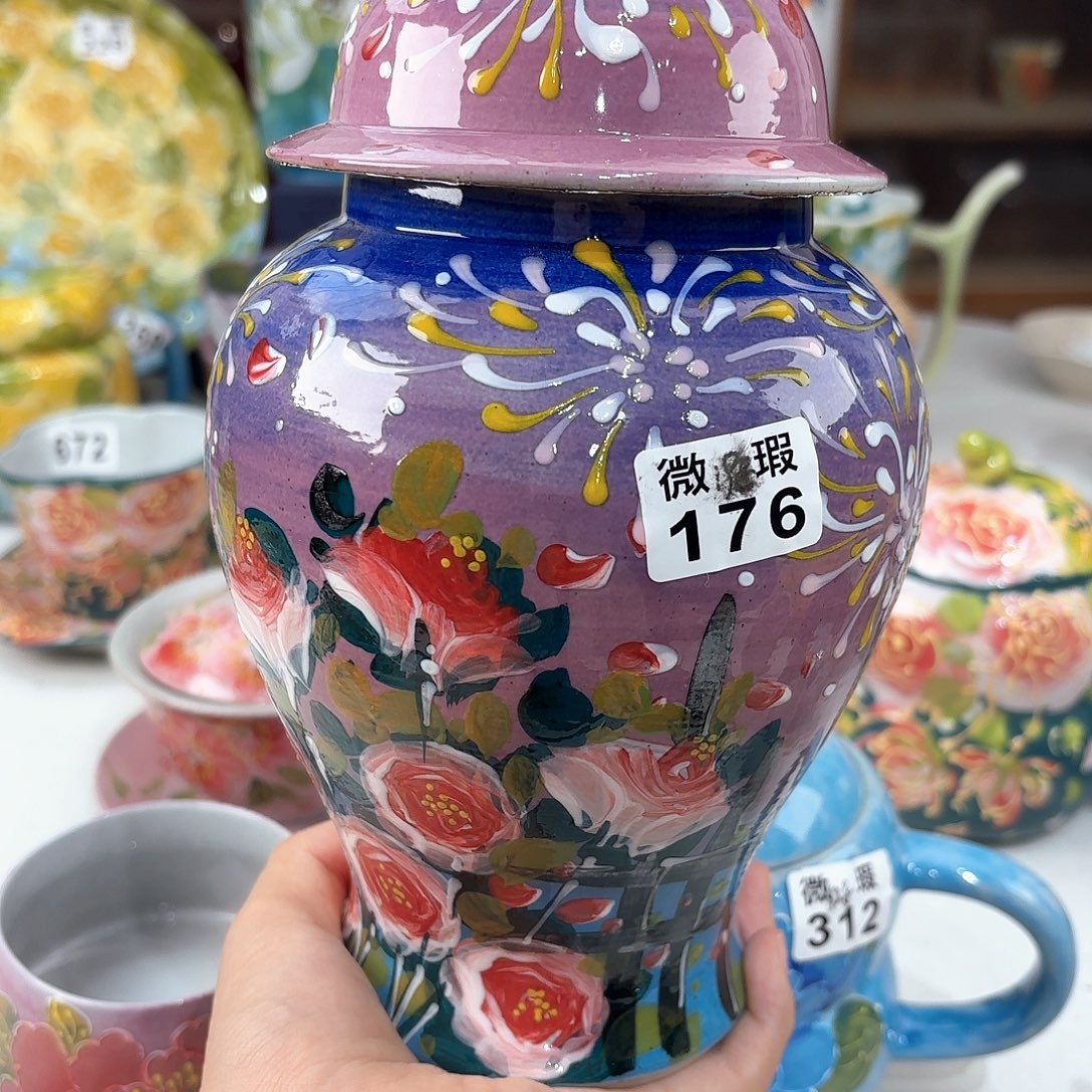 景德镇手绘高温釉下彩陶瓷茶具