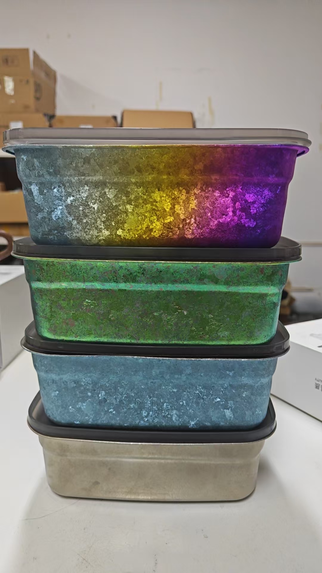 《瑕疵800ml保鲜盒》纯钛饭盒便携轻便盒户外家用