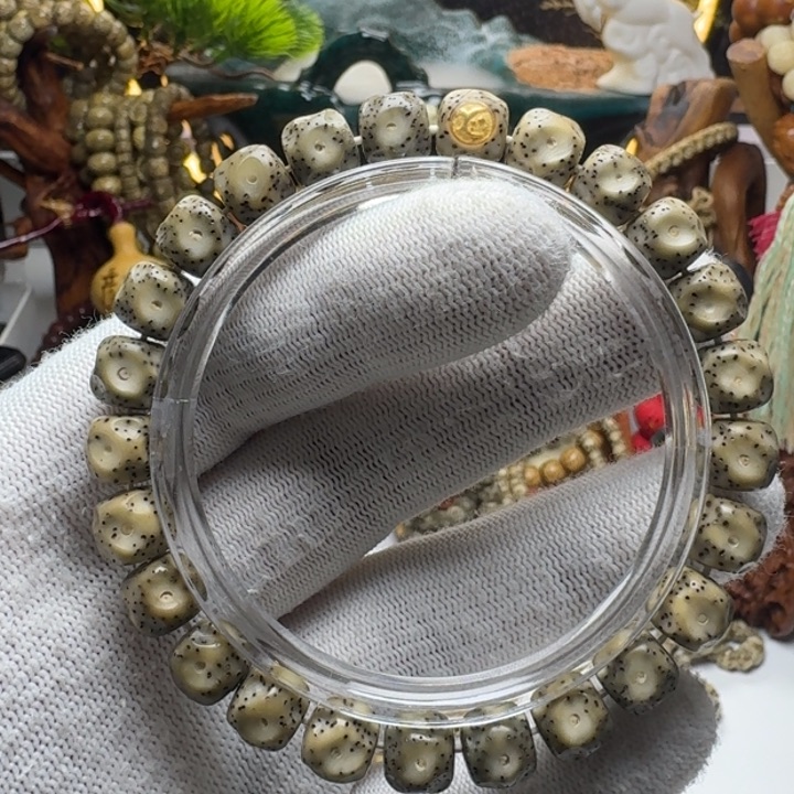 星月菩提手串5号车尺寸9.8石玉无相标单圈