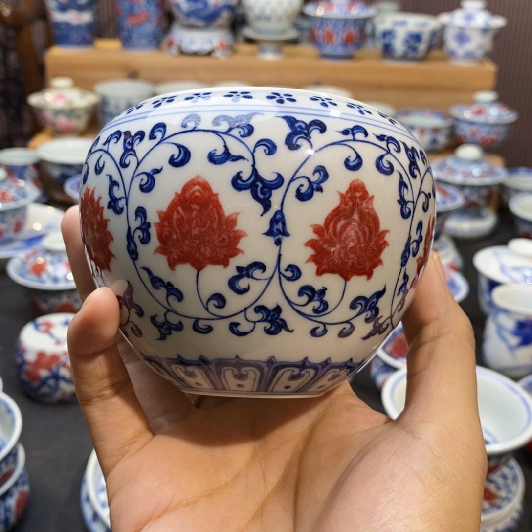 缠枝莲釉里红水洗水洗水洗水洗