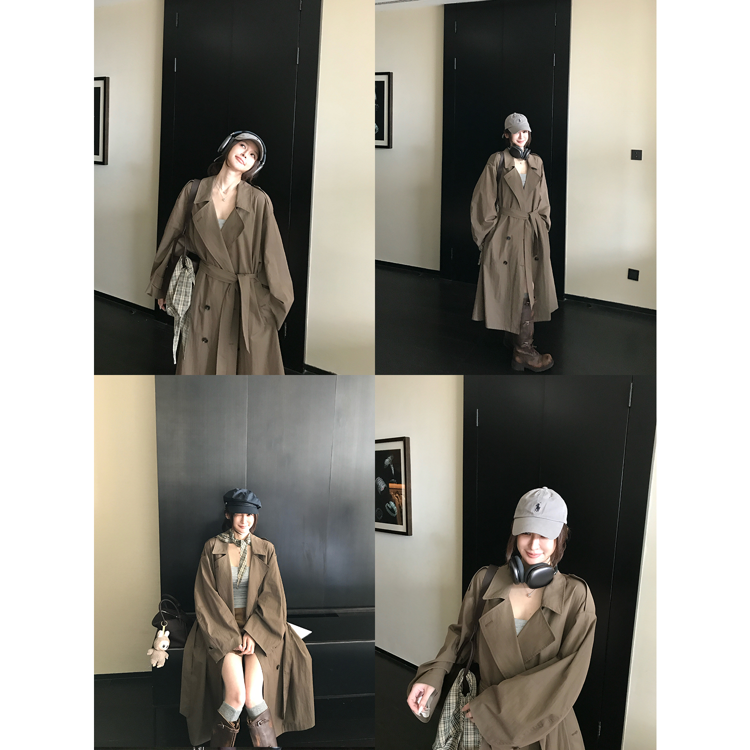 SKK“全智贤姐姐风衣”智性松弛知识 经典大翻领长/短款风衣
