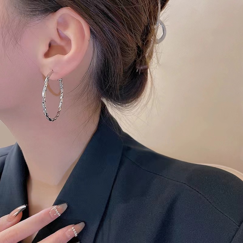 铜合金耳饰 2024年新款潮小众设计感耳饰耳圈高级感耳钉女N1520