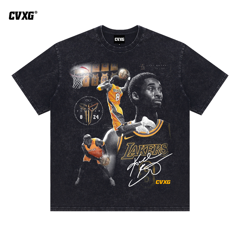 CVXG美式商店（小飞侠科比）美式重磅纯棉球星T恤上衣篮球康利直喷