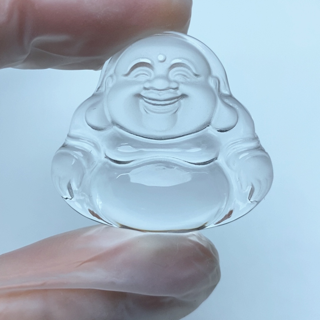 水晶颈饰未镶嵌佛公（打孔配绳）