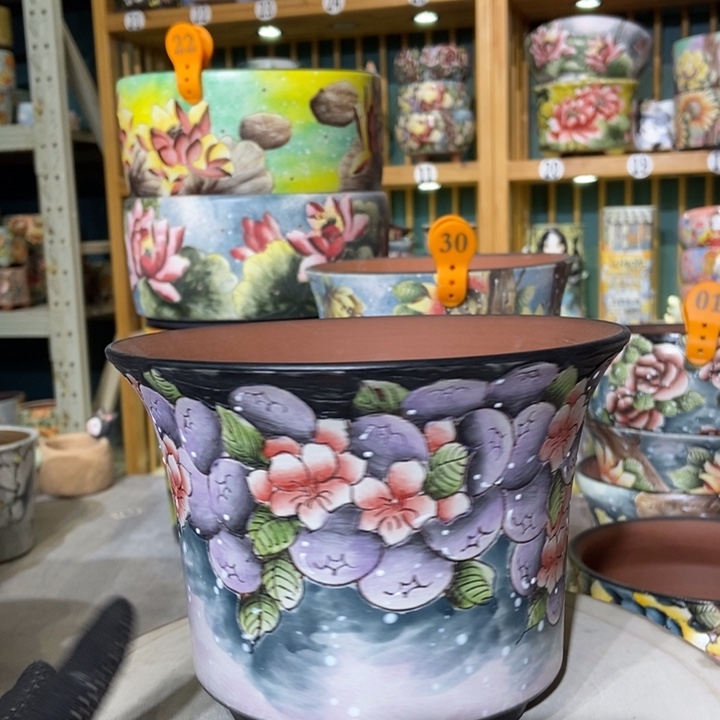 红陶景德镇艺术手绘作品