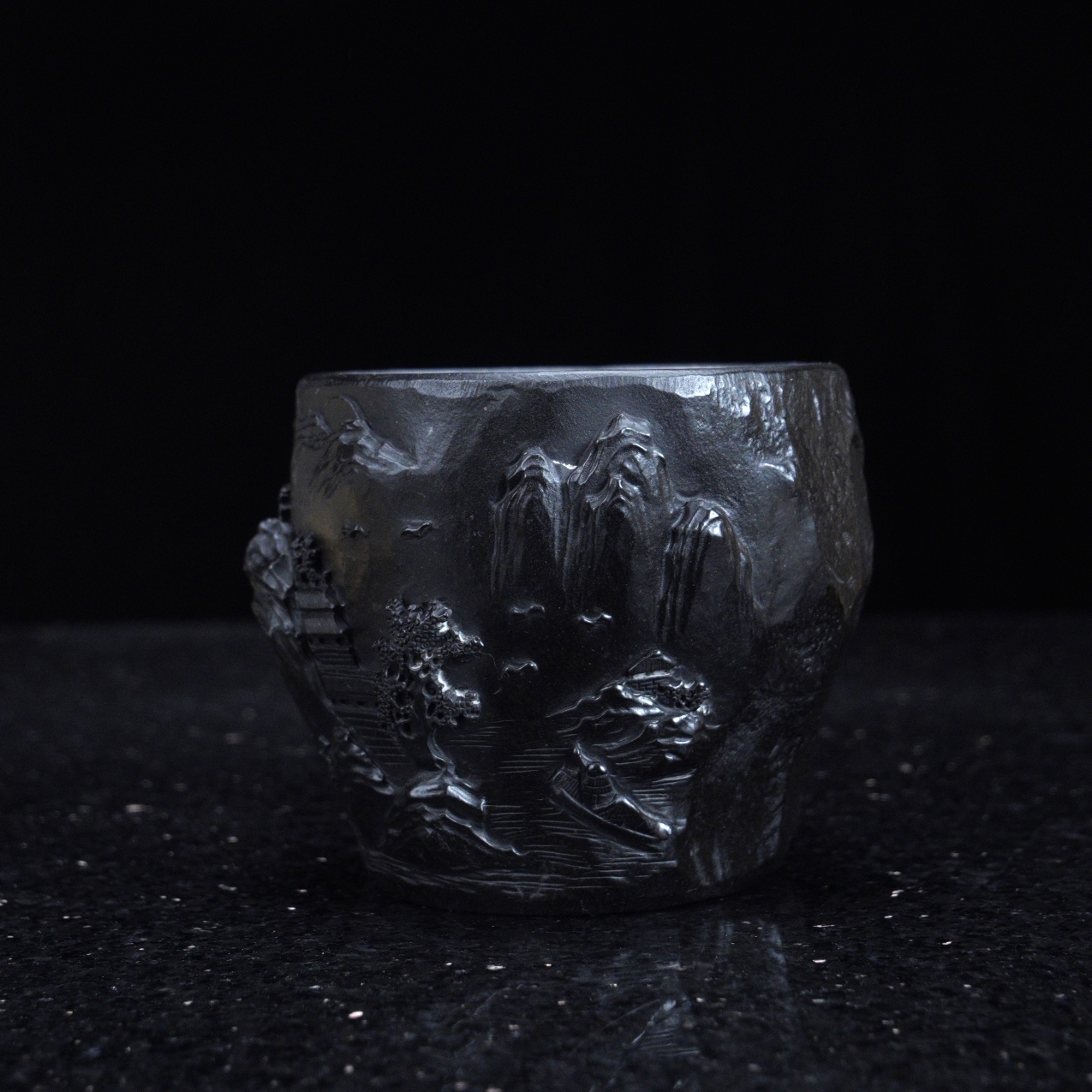 【马克杯】天然冰碛岩手工石茶壶高端送礼茶器