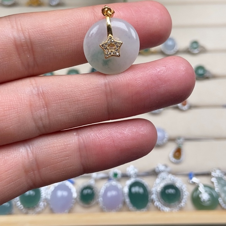 翡翠银S925镶嵌戒指