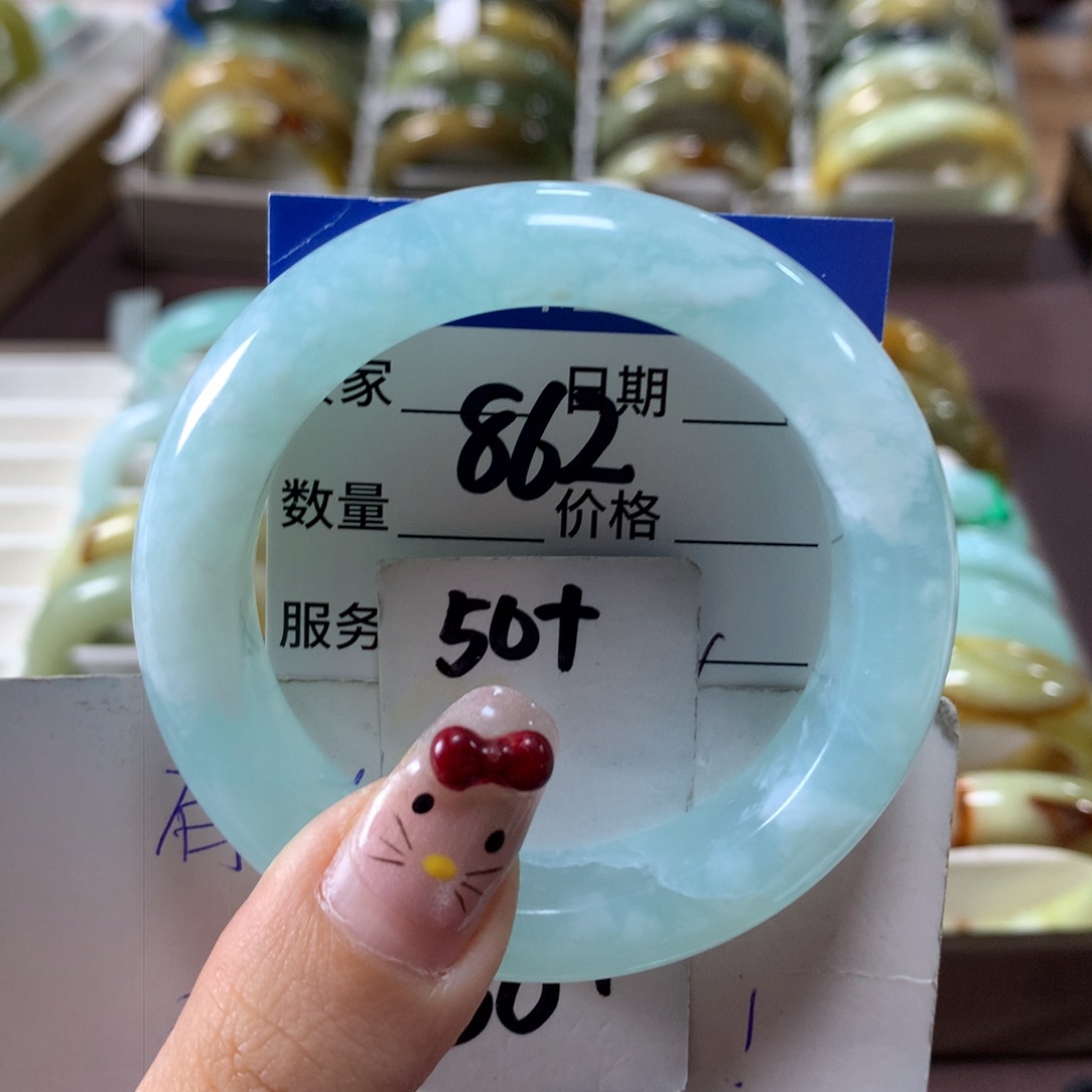 蛇纹石玉手镯未镶嵌862