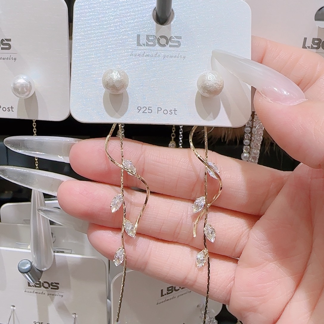 锆石铜合金925银耳环