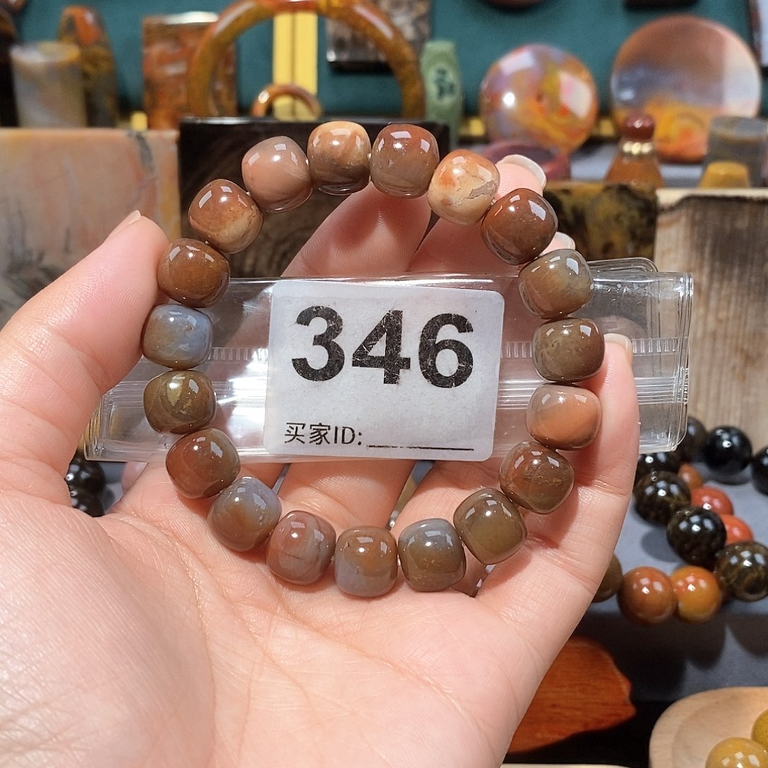 硅化玉天然北票硅化玉手串未镶嵌天然北票硅化玉手串