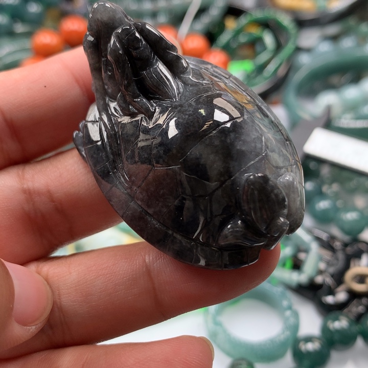 翡翠颈饰未镶嵌保真天然A货翡翠