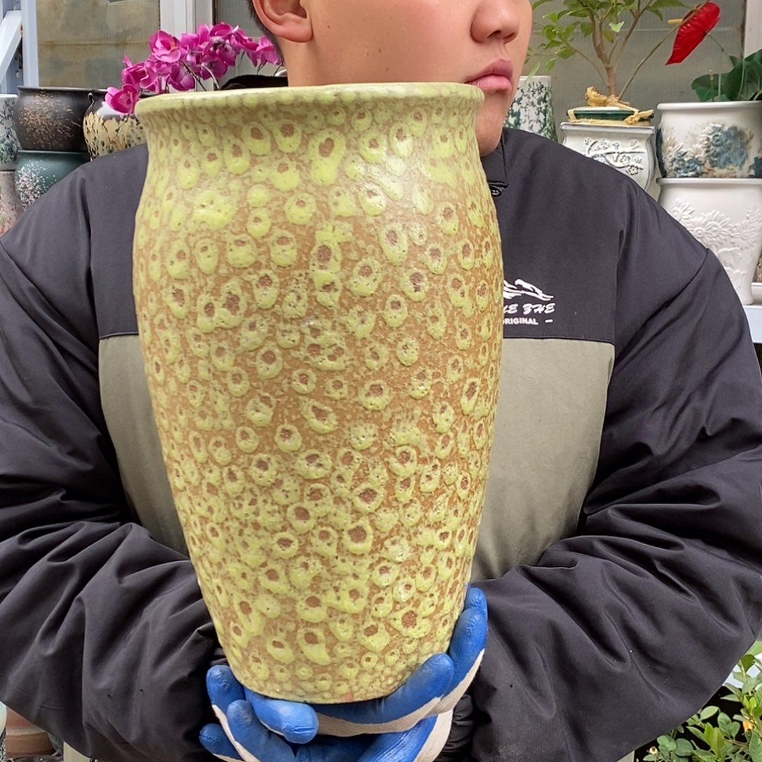 紫砂花盆口19高33正品