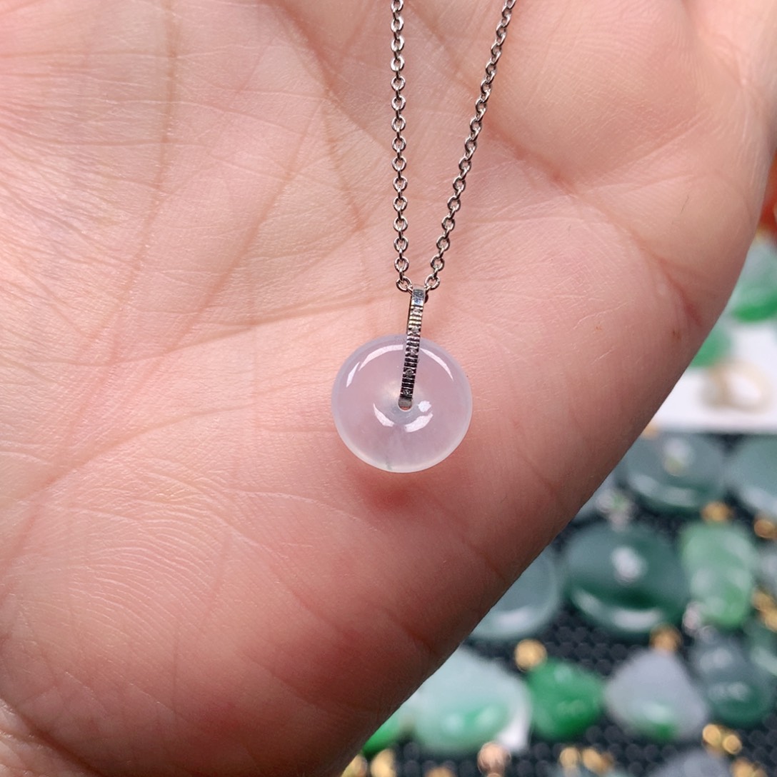 【闪购商品】翡翠吊坠(不含链)18K金镶嵌看**走