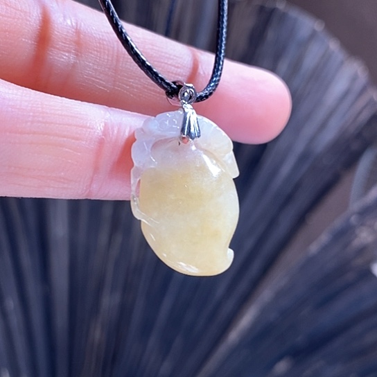 翡翠未镶嵌颈饰Wtuoppyop