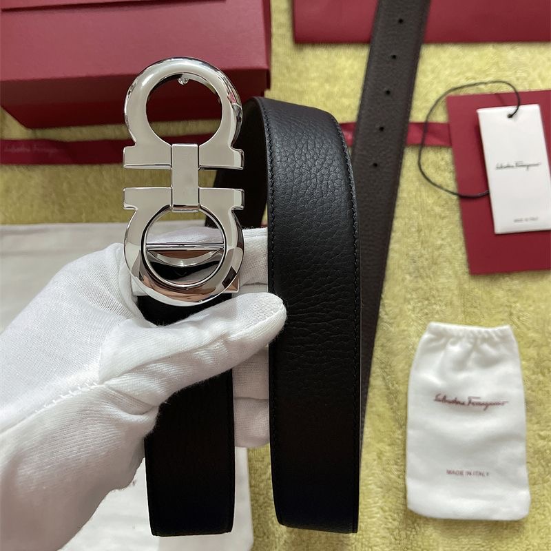 F家 男士3.5头层牛皮腰带 礼盒包装阮黛ruandai