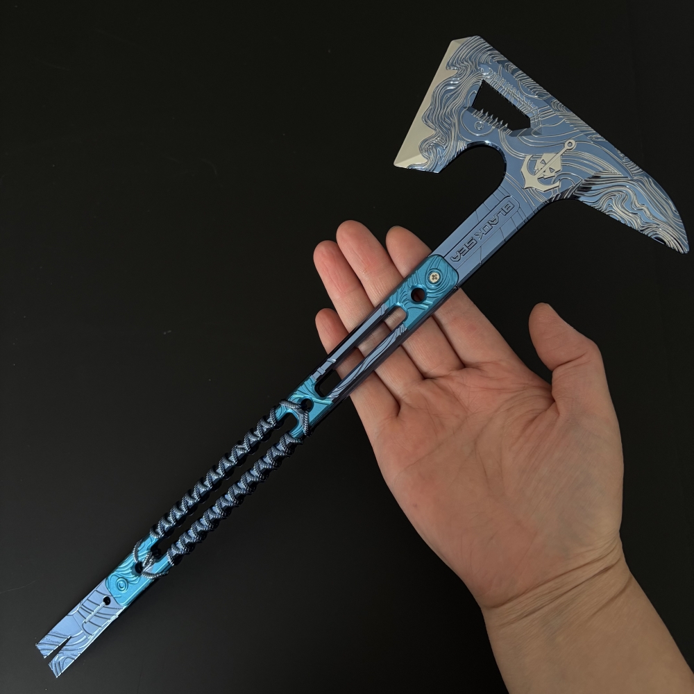 三角洲行动金属黑海战术斧武器模型合金摆件折叠影锋怜悯男孩玩具