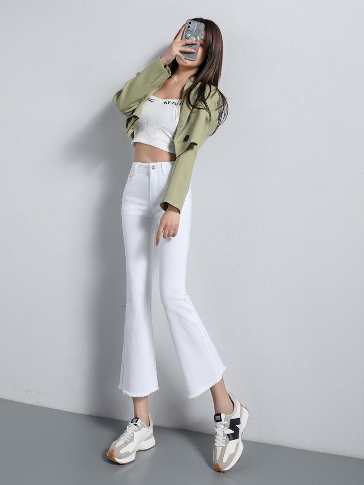 女牛仔裤个微瑕女