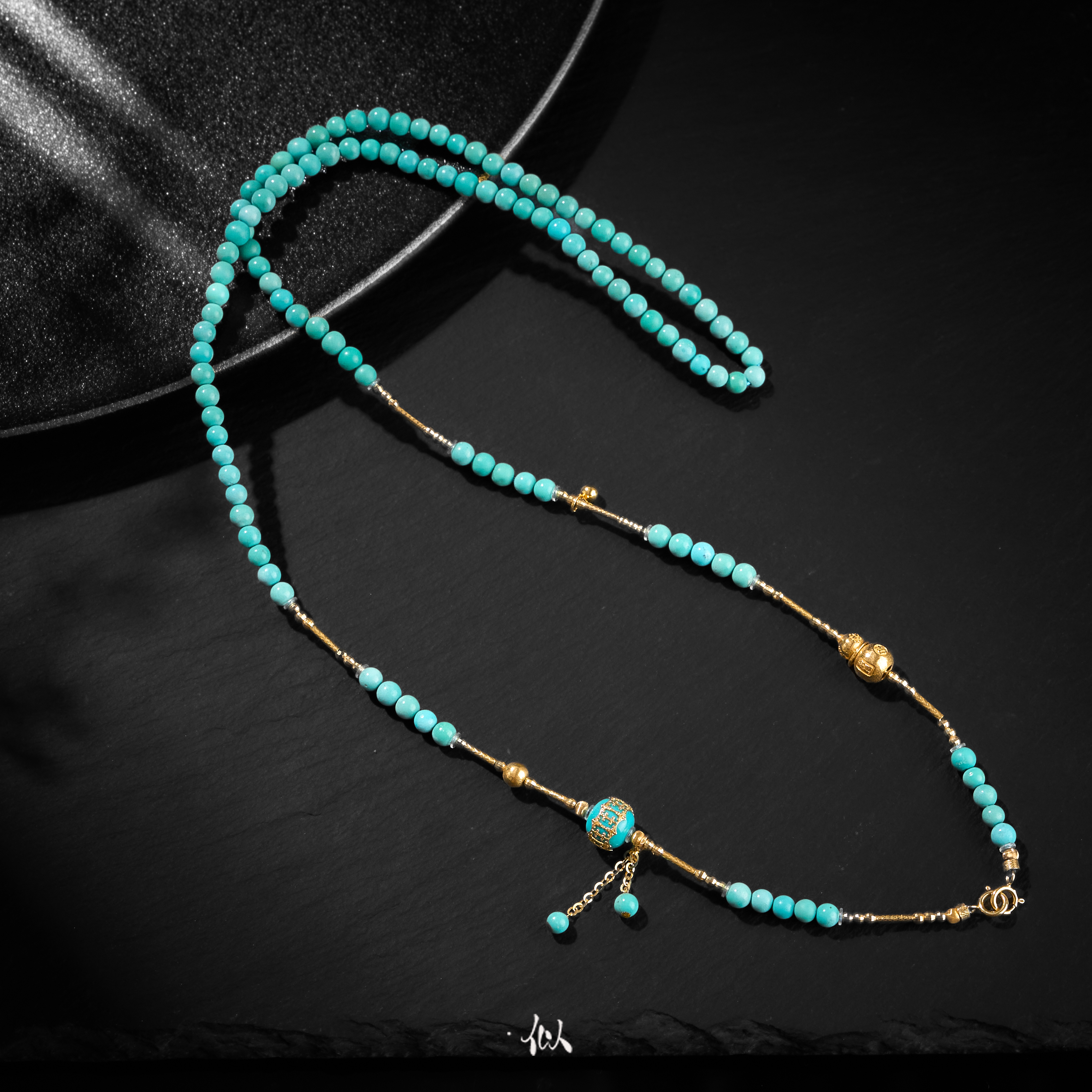 【岚也】·似梓珠宝· 18K绿松项链  多样性发一 XYGD9990957-C