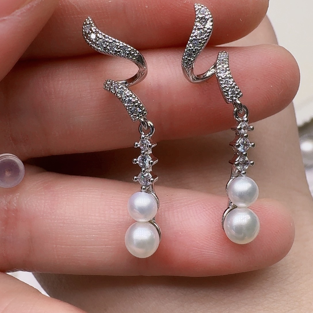 未镶嵌淡水珍珠耳饰