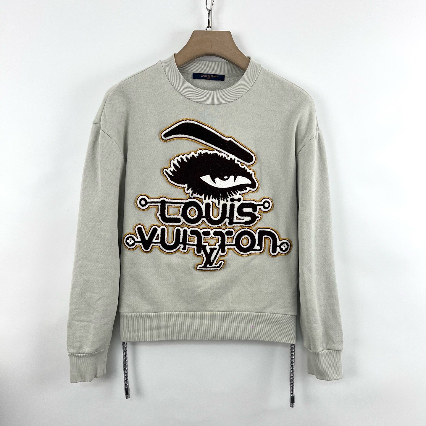 99新 LouisVuitton/路易威登 xs码/LV眼镜刺绣圆领卫衣/编码0134