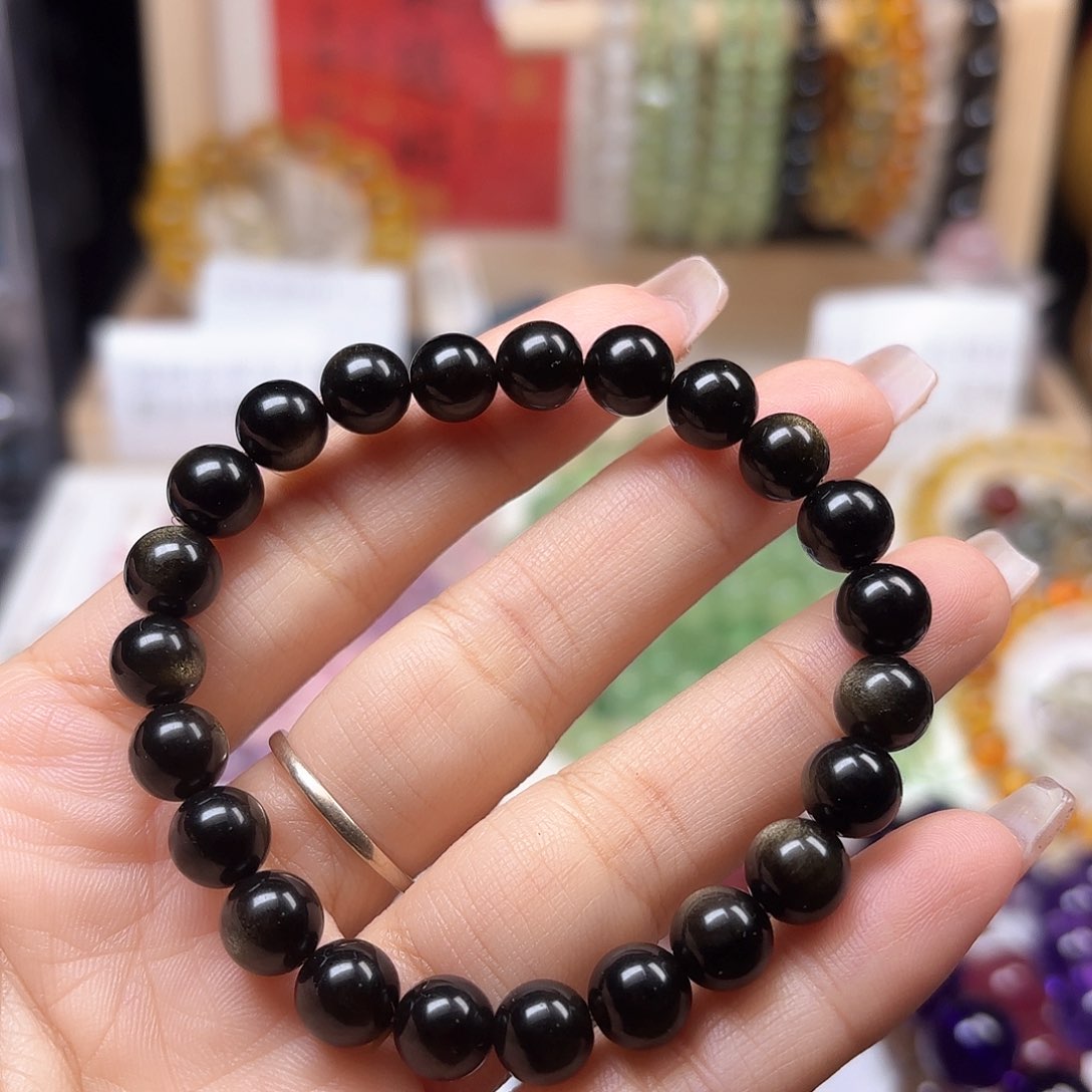 水晶手链未镶嵌金耀石8