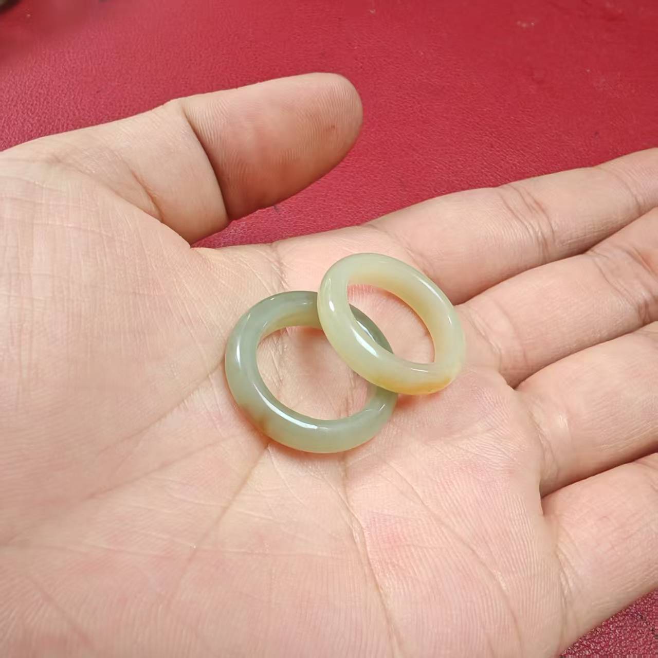 【德巧家】和田玉糖黄口戒圈（发一个，多样性发货）