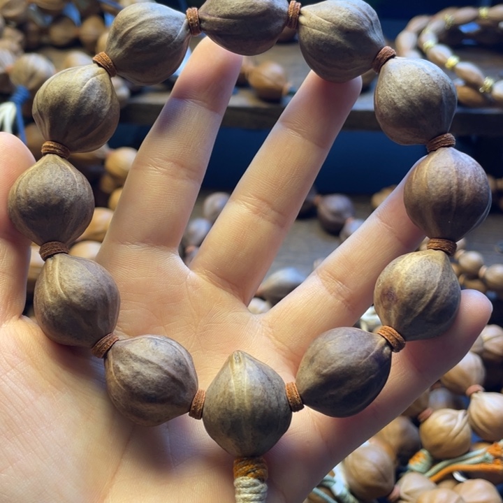 高***高手串/手链橄榄核紫核20*24