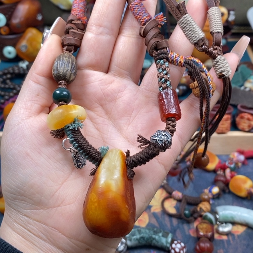 【闪购商品】蜜蜡颈饰未镶嵌项链