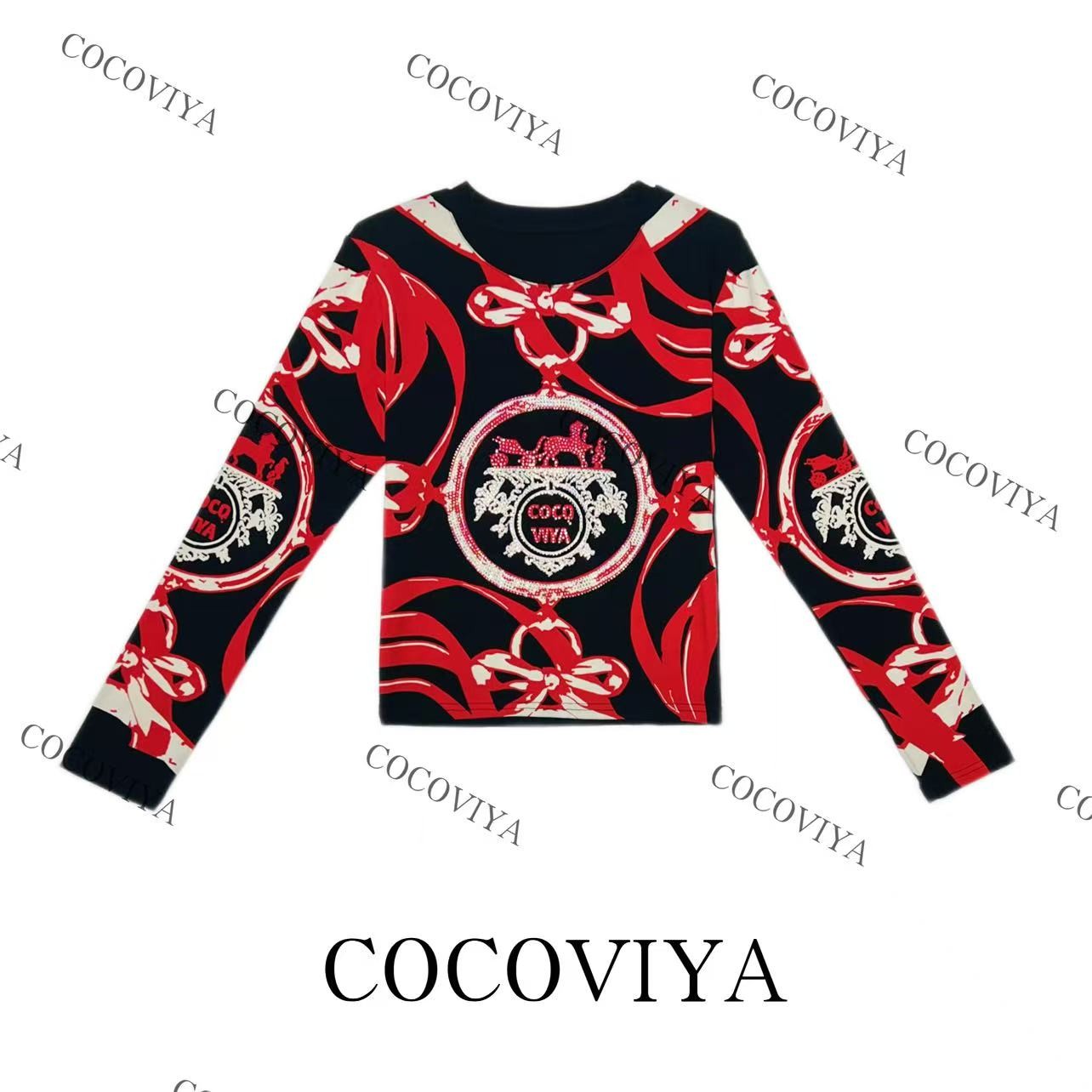 DD COCOVIYA设计感蝴蝶结轻奢字母设计款百搭时尚休闲上衣26C-25