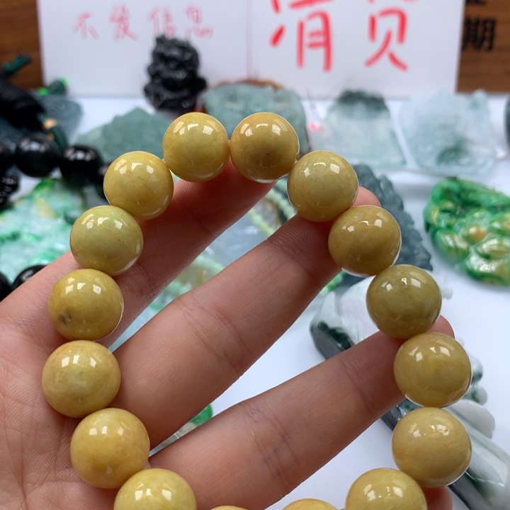 翡翠颈饰未镶嵌保真天然A货翡翠