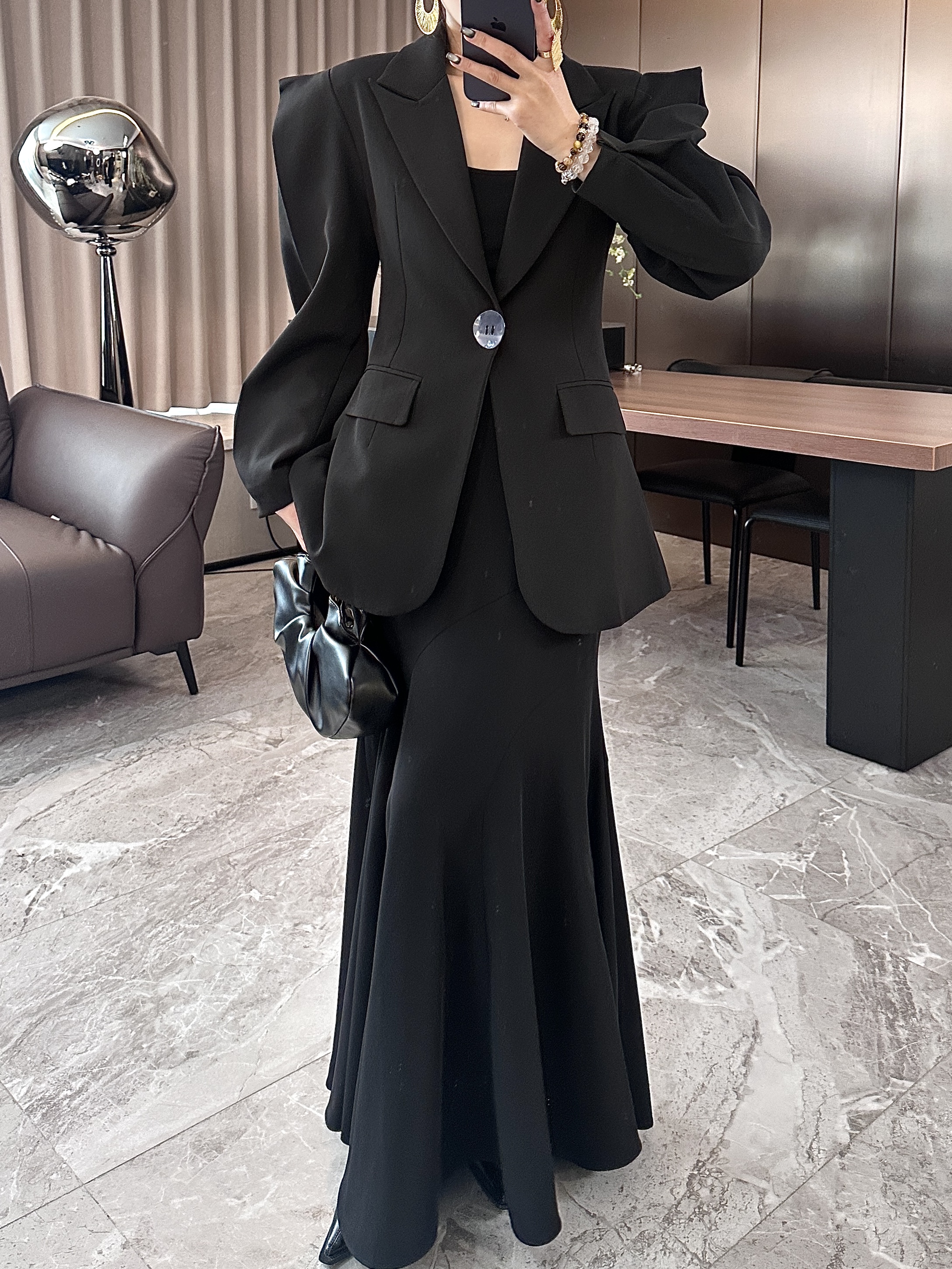 概曲（GaiQu）“旷景”设计师款显瘦收腰定制大女主气质春款西装