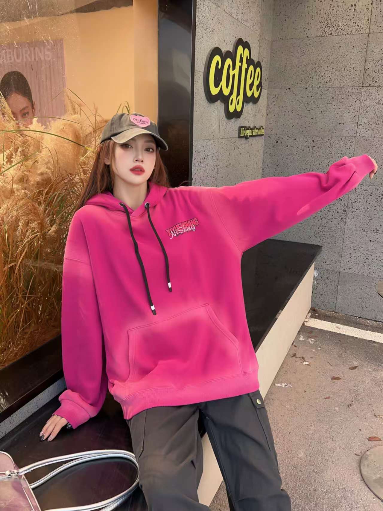 卫衣透气百搭连帽耐磨ins国潮冬季字母印花常规款