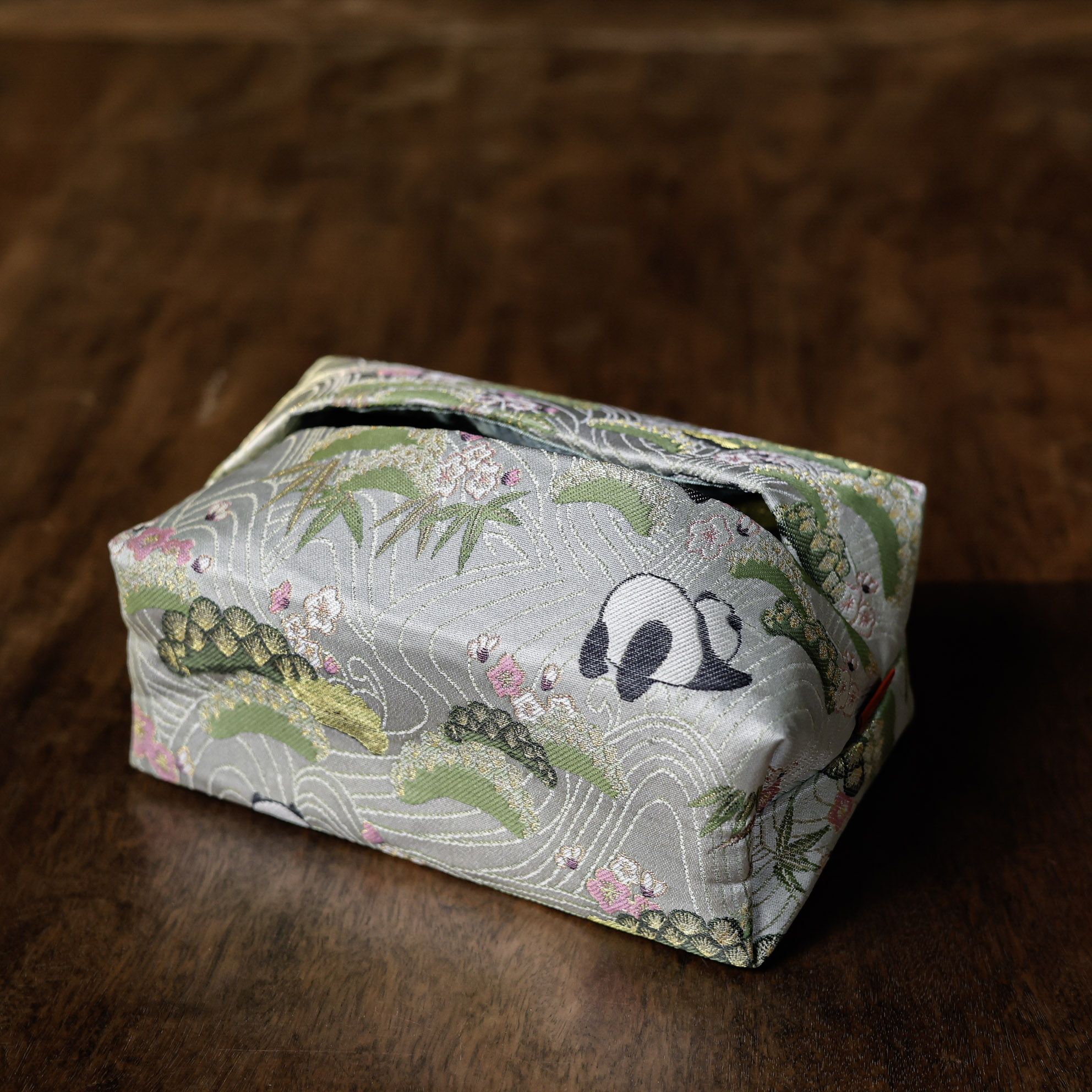 <熊有成竹>织锦抽纸袋（慢蓝S1037）