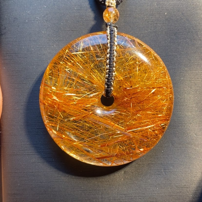 【闪购商品】发晶颈饰未镶嵌天然铜发晶平安扣吊坠