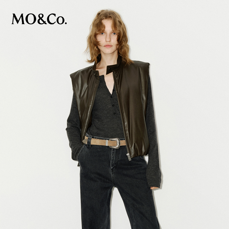 【陈嘉尔专属】MOCO羽绒服冬双重套色擦色素皮MBD4EIN030