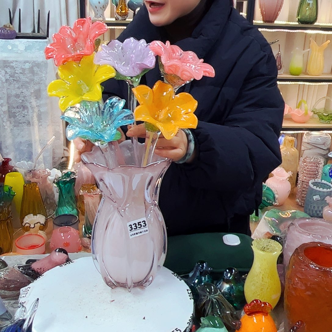 6花1瓶家悦琉璃工艺品