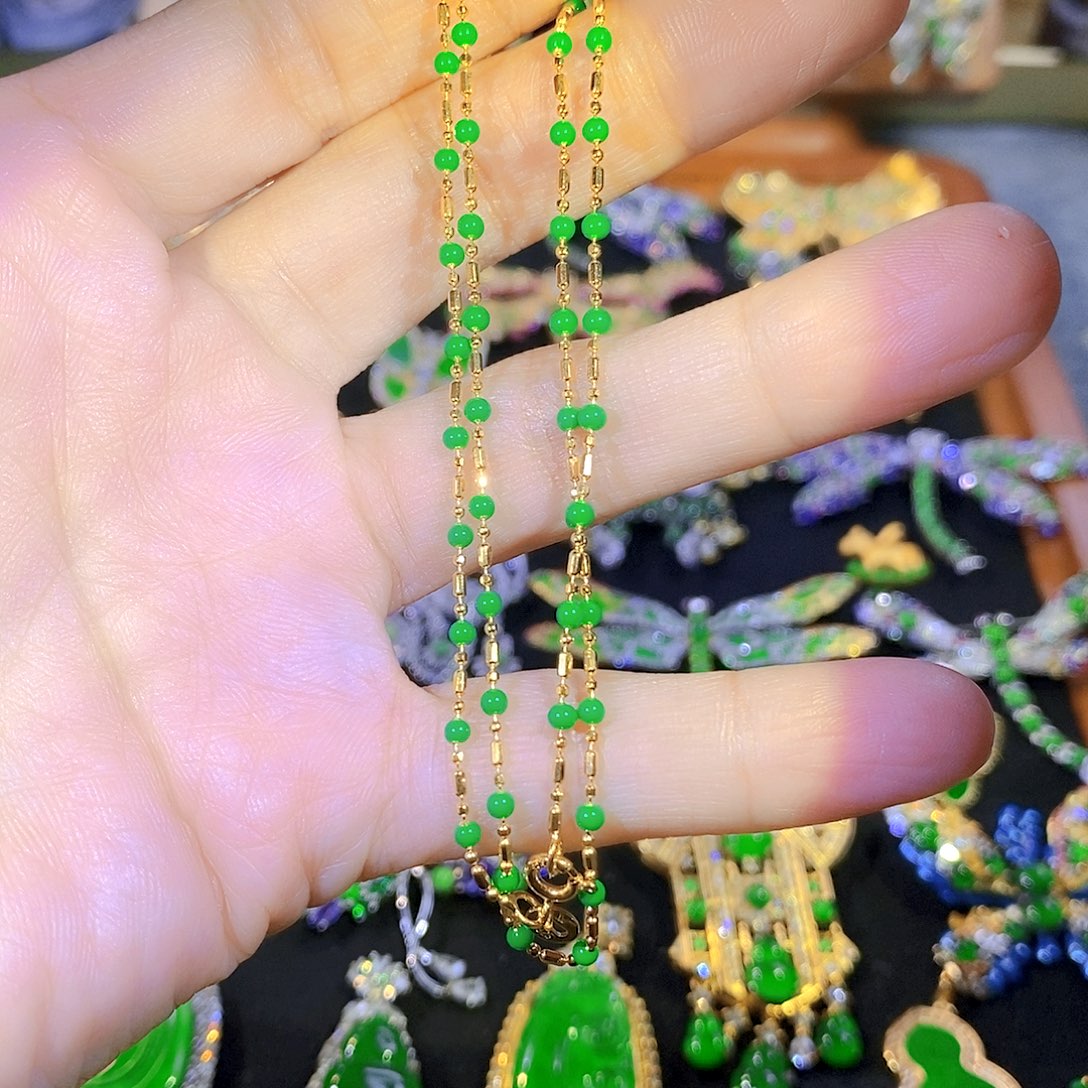 吊坠(不含链)银S925镶嵌翡翠吉*