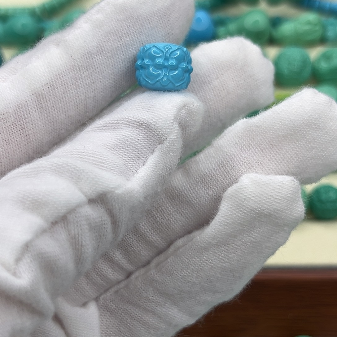 高瓷蓝并蒂莲尺寸11.7