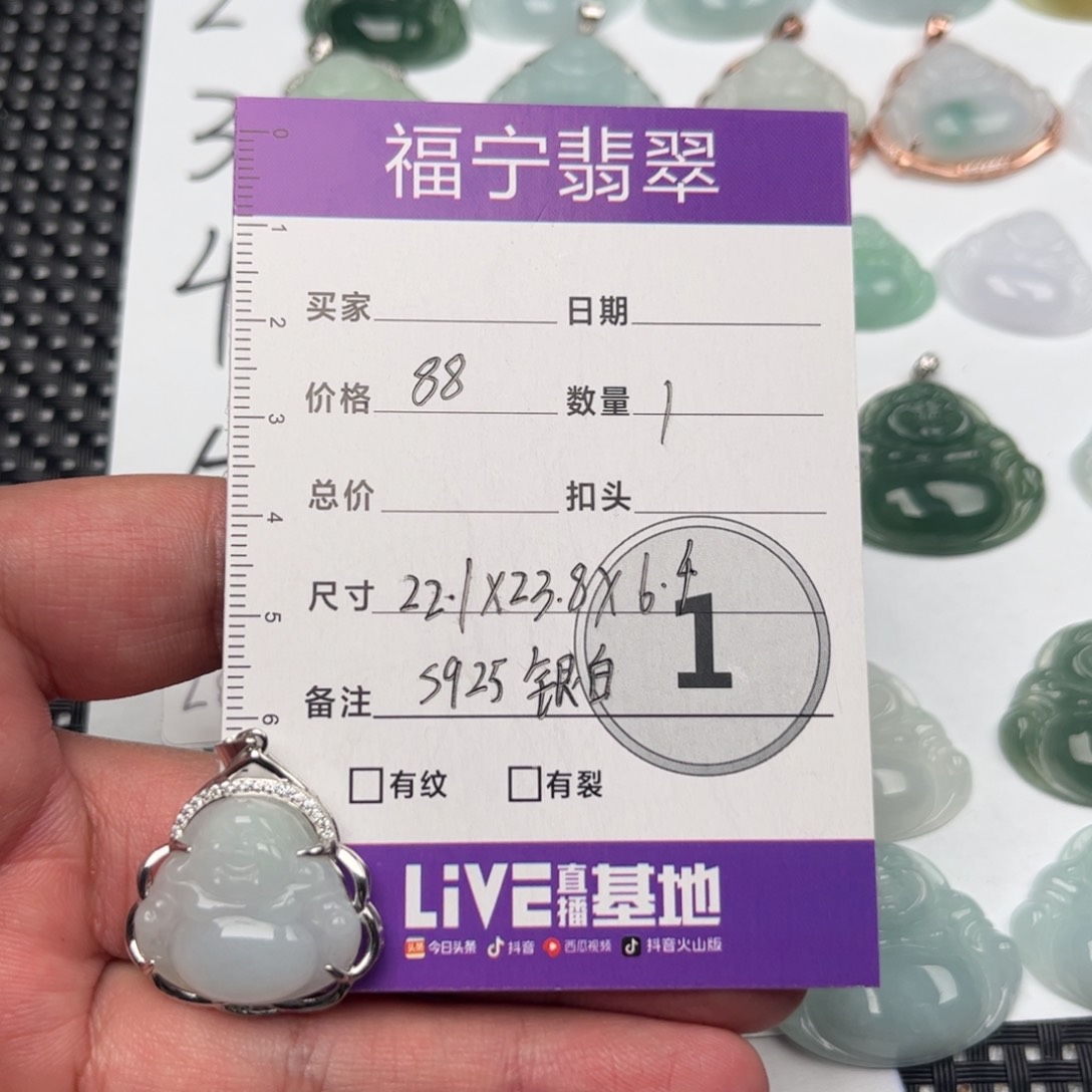 翡翠颈饰未镶嵌吊坠