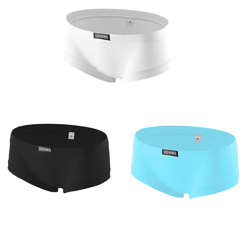 CLEVER -MENMODE男士低腰紧身平角内裤修身舒适四角短裤棉质底裤