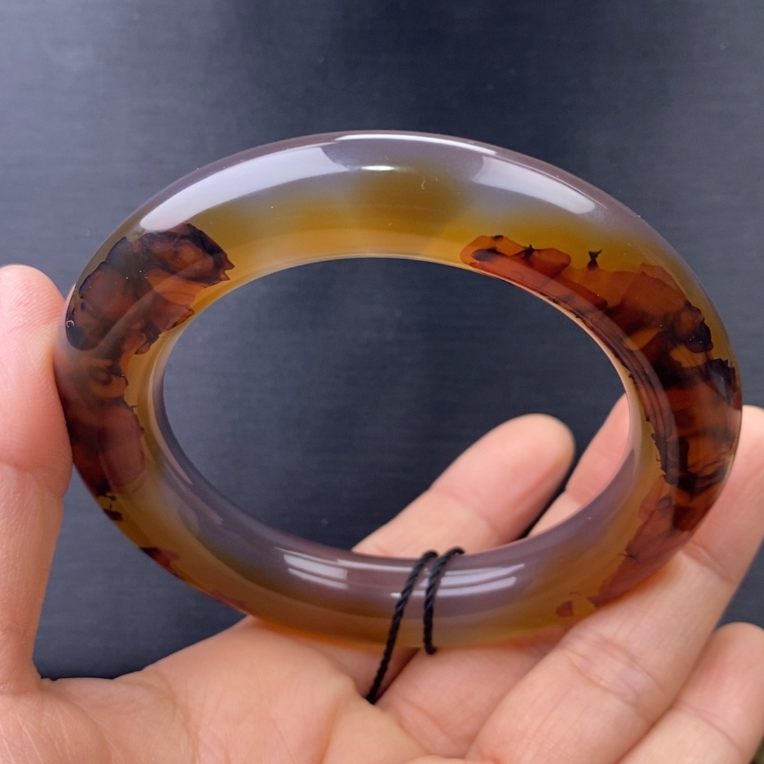 玛瑙/玉髓未镶嵌手镯59圈