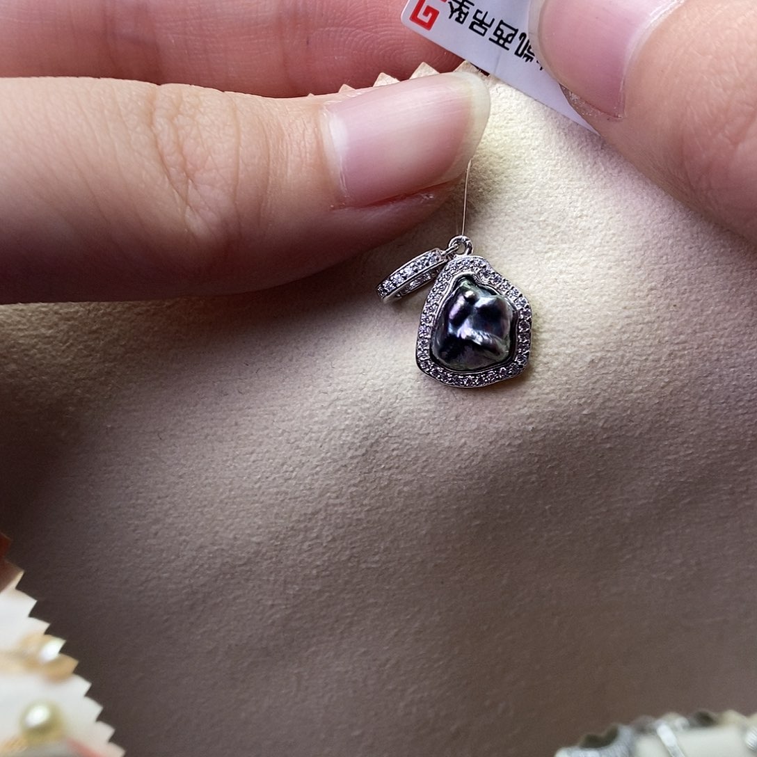 海水珍珠颈饰银S925镶嵌