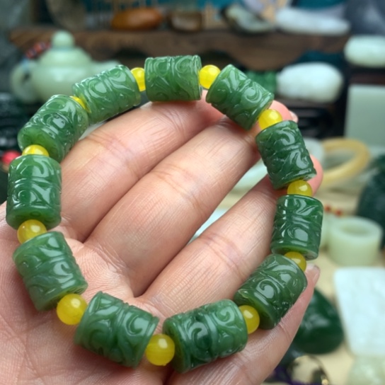 和田玉（碧玉）手串未镶嵌